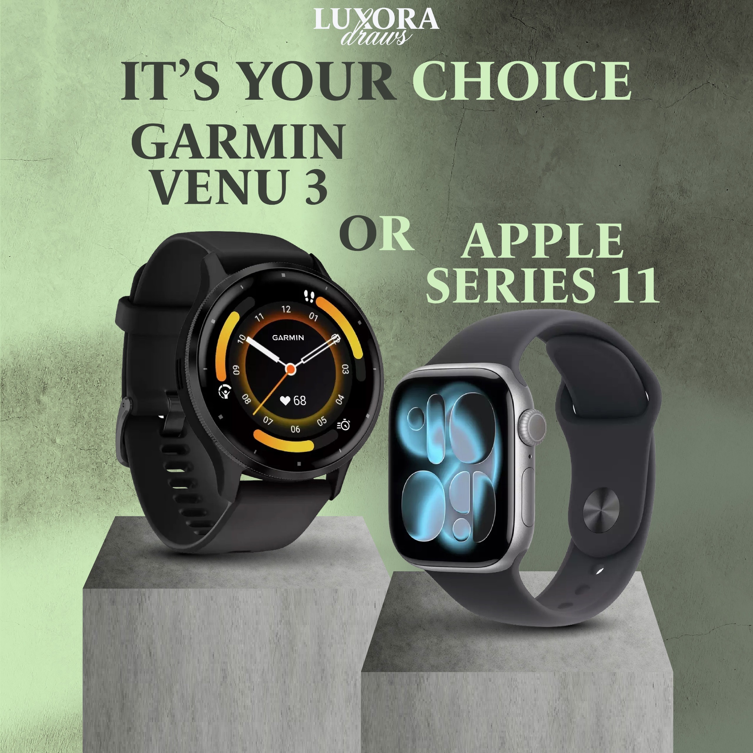 Garmin Venu 3 or an Apple Watch series 11
