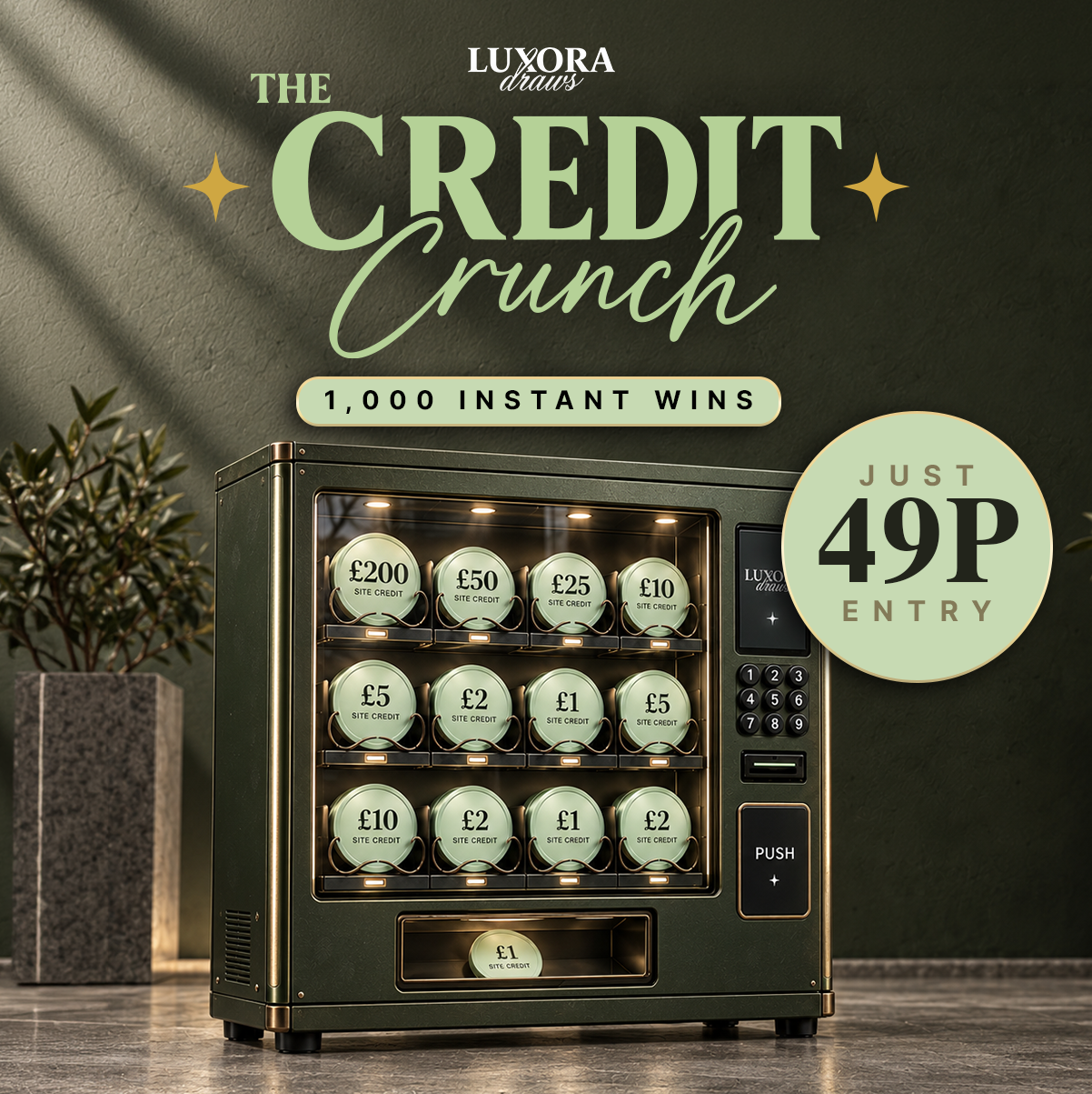 Site Credit Crunch £100 Site credit end prize